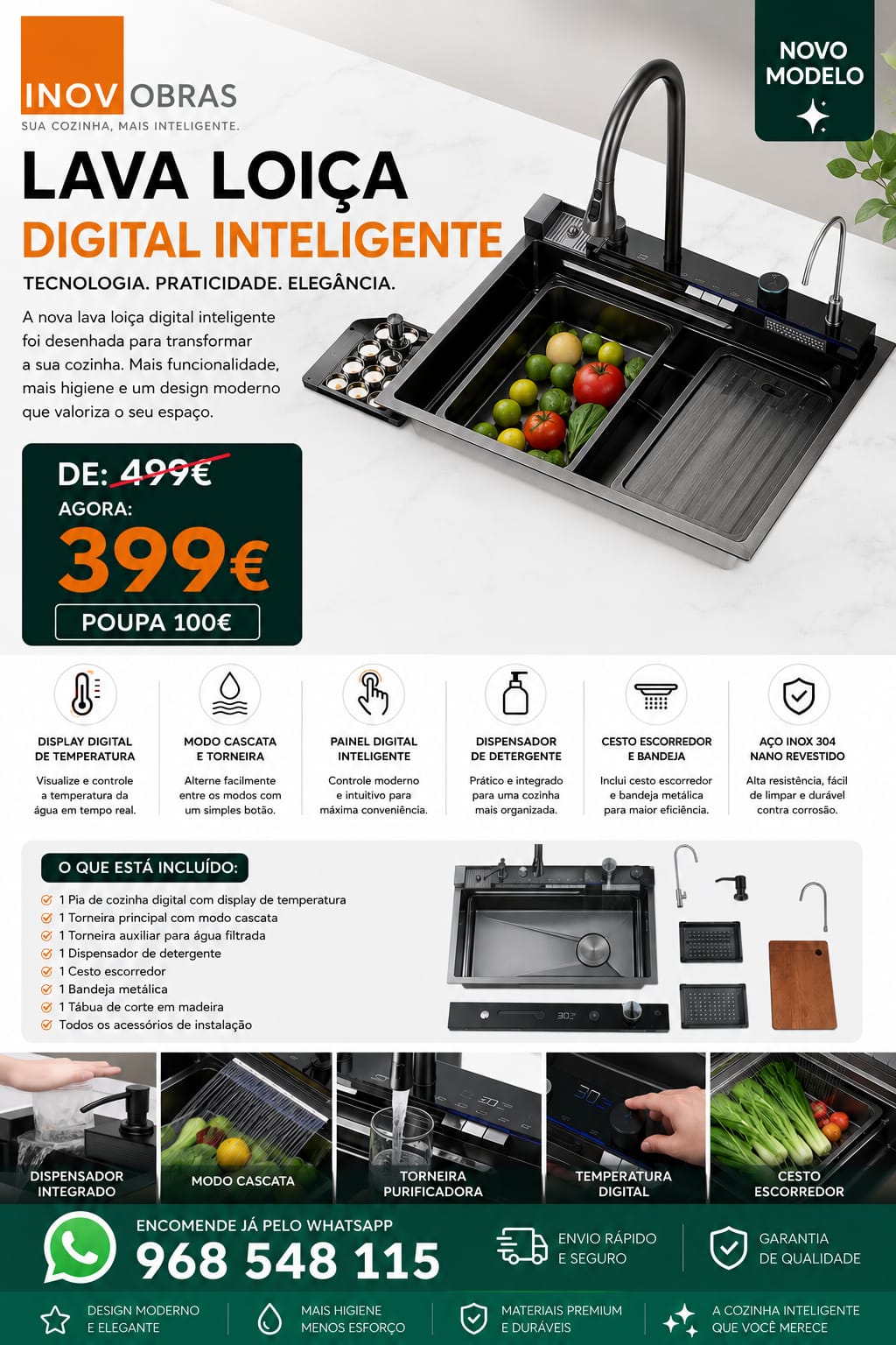 Lava-loiça digital INOVOBRAS
